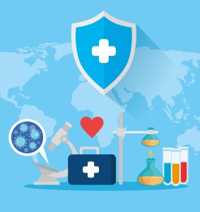 set of covid 19 pandemic icons vector illustration design